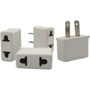 European to US Plug Adapter, 4 Pack, Universal Input UK/EU/AU/Asia to USA/Canada/Mexico Adapter Travel Power Plug Adapter Converters(Black)