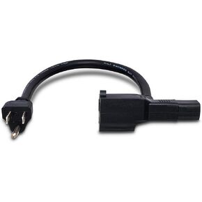 Hosa PWD-401 Piggyback IEC C13 إلى NEMA 5-15P سلك الطاقة، 1 قدم in Kuwait