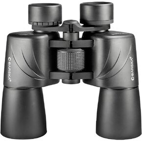 BARSKA 12-60x70 Escape Zoom Binoculars with Tripod Adapter (Green Lens) , Black