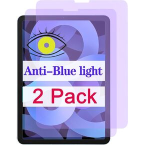 2 حزمة من واقي الشاشة الأزرق المحجب متوافق مع آيباد إير 4 2020 11 بوصة زجاج واقي مقاوم للكسر 9H غشاء شفاف مضاد للضوء الأزرق in Kuwait