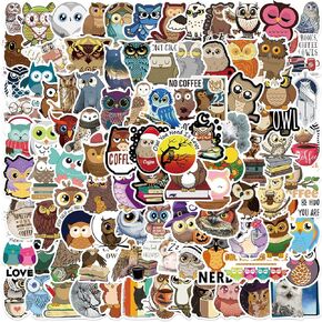 Konan Owl Stickers Vinyl Waterproof Stickers for Adults Teens Girls Boys Toddlers Kids for Journaling Water Bottle Hydroflask Laptop Decor 100PCS in Saudi Arabia
