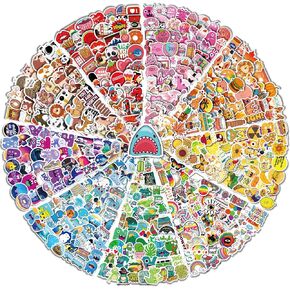 600pcs Cute Stickers for Kids Adults Teens, Aesthetic Stickers for Laptop Water Bottles, Mini Stickers for Phone Case, Random Stickers Pack for Computer Scrapbook Journling, Waterproof Vinyl Decals(Small Size Stickers) in Kuwait