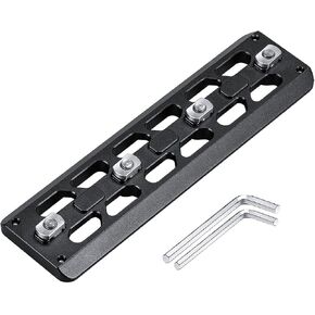 Leofoto Hunting Firearm 80mm QR Rifle Support Plate, Arca-Type Compatible, CNC Machined, Stainless Steel Safety-Stops, Lightweight Design (GSP-80) in Kuwait