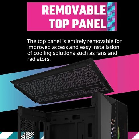 لوحة أمامية من Cooler Master MasterBox 540 ARGB ATX Mid-Tower ARGB Ether، لوحة علوية قابلة للإزالة، لوحة مرآة داكنة أمامية، مداخل جانبية شبكية، زجاج مقسى، تدفق SickleFlow 120 مم PWM ARGB (MB540-KGNN-S00) in Kuwait
