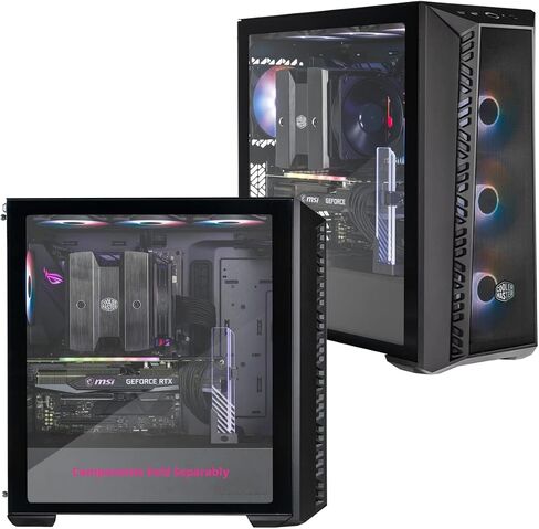 لوحة أمامية من Cooler Master MasterBox 540 ARGB ATX Mid-Tower ARGB Ether، لوحة علوية قابلة للإزالة، لوحة مرآة داكنة أمامية، مداخل جانبية شبكية، زجاج مقسى، تدفق SickleFlow 120 مم PWM ARGB (MB540-KGNN-S00) in Kuwait