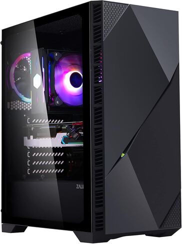 Zalman - حقيبة كمبيوتر Z3 Iceberg ATX Mid-Tower - 2 × مراوح ARGB 120 مم مثبتة مسبقًا - لوحة جانبية من الزجاج المقوى - 2 × 3.0 منافذ USB، أبيض in Kuwait