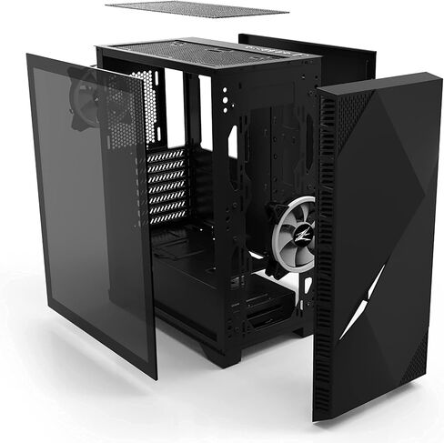Zalman - حقيبة كمبيوتر Z3 Iceberg ATX Mid-Tower - 2 × مراوح ARGB 120 مم مثبتة مسبقًا - لوحة جانبية من الزجاج المقوى - 2 × 3.0 منافذ USB، أبيض in Kuwait