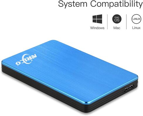 محرك الأقراص الصلبة الخارجي المحمول NRICO سعة 250 جيجابايت USB 3.0 HDD سعة تخزين 2.5 بوصة متوافق مع أجهزة الكمبيوتر الشخصية وأجهزة Mac وسطح المكتب وأجهزة PS4 (250 جيجابايت، رمادي) in Kuwait