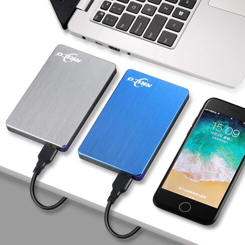 محرك الأقراص الصلبة الخارجي المحمول NRICO سعة 250 جيجابايت USB 3.0 HDD سعة تخزين 2.5 بوصة متوافق مع أجهزة الكمبيوتر الشخصية وأجهزة Mac وسطح المكتب وأجهزة PS4 (250 جيجابايت، رمادي) in Kuwait