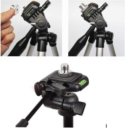 2 قطعة من سبائك الألومنيوم 1/4 إلى 5/8 المسمار محول ترايبود لمستوى الليزر الثلاثي in Kuwait