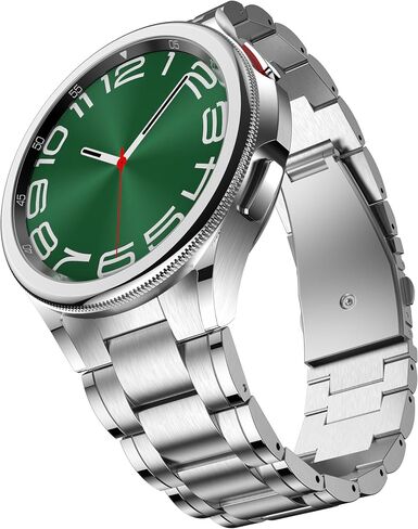 أحزمة BAIHUIAM No Gap المعدنية متوافقة مع ساعة Samsung Galaxy Watch 6 الكلاسيكية 47 مم/43 مم بسوار رجالي صلب من الفولاذ المقاوم للصدأ وحزام بديل للأعمال in Kuwait