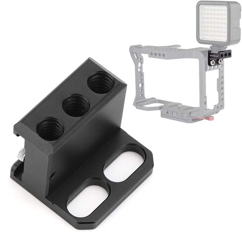 محول تركيب الحذاء البارد 90 درجة قاعدة محول تركيب الحذاء البارد مع برغي تركيب 1/4 بوصة لقفص الكاميرا DSLR in Kuwait