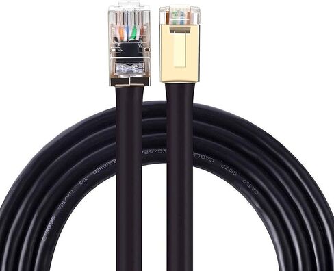 Cat7 Ethernet Cable 50 ft, 15m CAT7 High Speed Flat Internet Cord Professional for Gaming,Ethernet Switch, Modem, Router, Coupler, IEEE-568B Standard in Saudi Arabia