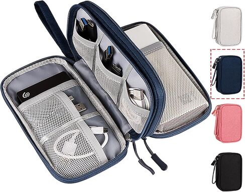 حقيبة تنظيم ملحقات الإلكترونيات من CAODKDK، منظم إلكتروني للسفر، منظم كابل عالمي، حقيبة إكسسوارات إلكترونية للكابل، الشاحن، بطاقة SD، حقيبة أدوات سفر الأعمال (أخضر) in Kuwait