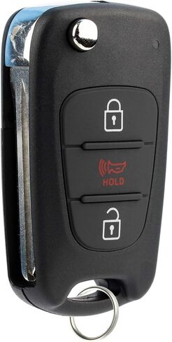 KeylessOption Keyless Entry Car Remote Flip Ignition Key Fob for 2011-2013 Kia Soul 2012-2013 Kia Sportage (Pack of 2) in Kuwait