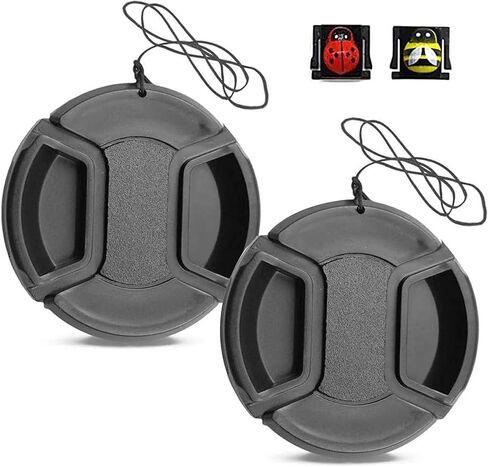 2 Packs 40.5mm Snap-On Center Pinch Camera Lens Cap for Sony Alpha a6600 a6500 a6400 a6300 a6100 a6000 a5100 a5000 Camera, 2*hot Shoe Cover and Lens Cover Leash, Fit for Sony Nikon Canon DSLR Camera in Saudi Arabia
