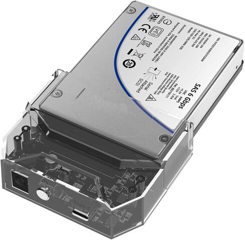 2.5 inch SAS SATA to USB 3.0 5Gbps External Hard Drive Enclosure Reader Adapter, for 2.5 inch SAS SATA HDD SSD with 12V/2A Power Adapter - K108SAS in Kuwait