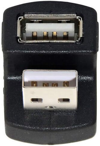 Cablecc 1 مجموعة محول USB 3.0 بزاوية أعلى وأسفل ذكر إلى أنثى تمديد 180 درجة 5 جيجابت في الثانية in Saudi Arabia