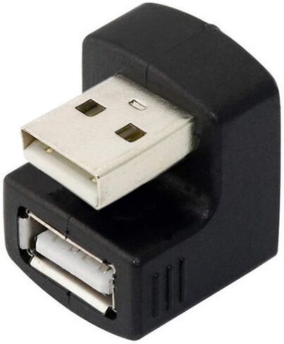 Cablecc 1 مجموعة محول USB 3.0 بزاوية أعلى وأسفل ذكر إلى أنثى تمديد 180 درجة 5 جيجابت في الثانية in Saudi Arabia