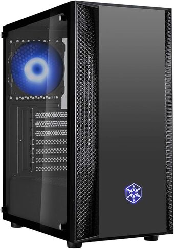 SilverStone Technology FARA B1 RGB, Tempered Glass, Mid-Tower ATX case with RGB Fans, SST-FAB1B-RGB, Black/Glass/RGB in Saudi Arabia