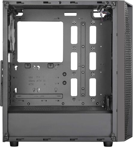 SilverStone Technology FARA B1 RGB, Tempered Glass, Mid-Tower ATX case with RGB Fans, SST-FAB1B-RGB, Black/Glass/RGB in Saudi Arabia