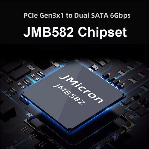 NFHK NGFF Key B+M PCI Express to SATA 3.0 6Gbps ثنائي المنافذ محول عمودي محول بطاقة تمديد القرص الصلب JMB582 2230 2242 2260 2280 in Saudi Arabia
