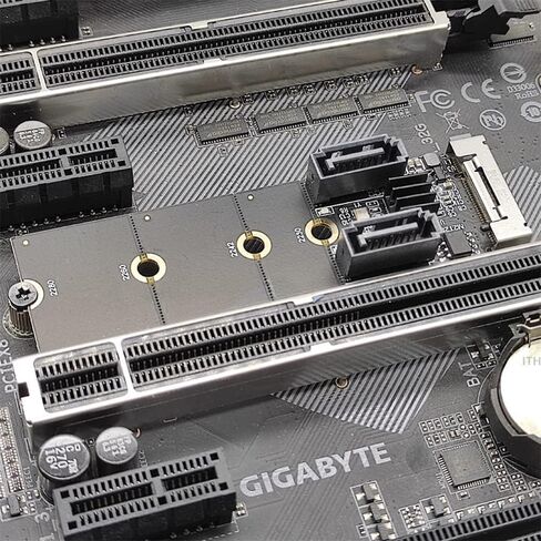 NFHK NGFF Key B+M PCI Express to SATA 3.0 6Gbps ثنائي المنافذ محول عمودي محول بطاقة تمديد القرص الصلب JMB582 2230 2242 2260 2280 in Saudi Arabia