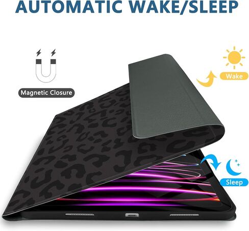 Keyboard Case for iPad Pro 12.9" 6th/5th/4th/3rd Gen (2022/2021/2020/2018), Magnetically Absorbent, Auto Sleep/Wake,Support 2nd Gen Pencil Wireless Charge, with Pencil Holder - Pink Cow in Kuwait