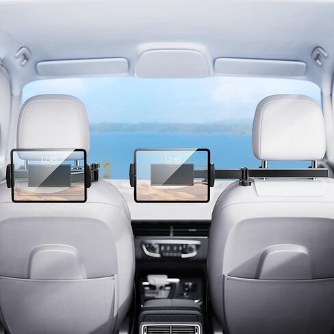 car ipad Holder Backseat Kids - Adjustable Tablet Holder for Car Headrest Rear Facing, Universal 360°Rotate Car Mount Fit 4.7"-13" Cell Phones iPad Mini Air Pro 12.9 Switch Fire HD Galaxy Tab in Kuwait
