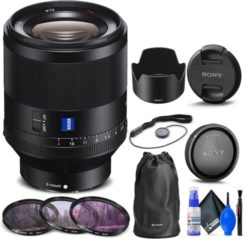 Sony Planar T FE 50mm f/1.4 ZA Lens (SEL50F14Z) + Filter Kit + Lens Cap Keeper + Cleaning Kit + More (Renewed) in Saudi Arabia