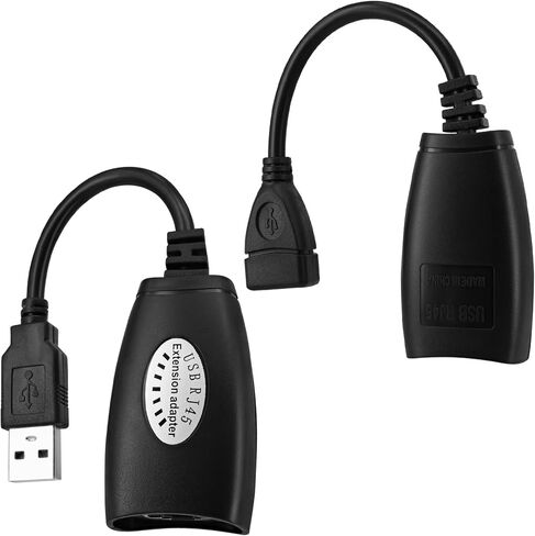 محول تمديد VEMNI USB RJ45، زوجان من موسع USB RJ45 فوق Cat5/Cat5e/Cat6 موصل سلك تمديد يصل إلى 150 قدم in Kuwait