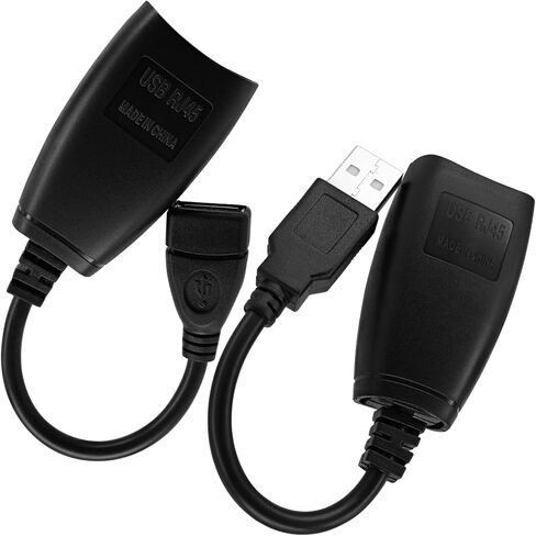 محول تمديد VEMNI USB RJ45، زوجان من موسع USB RJ45 فوق Cat5/Cat5e/Cat6 موصل سلك تمديد يصل إلى 150 قدم in Kuwait