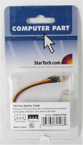 StarTech 6in TX3 Fan Power Y Splitter Cable (TX3SPLITTER) in Kuwait