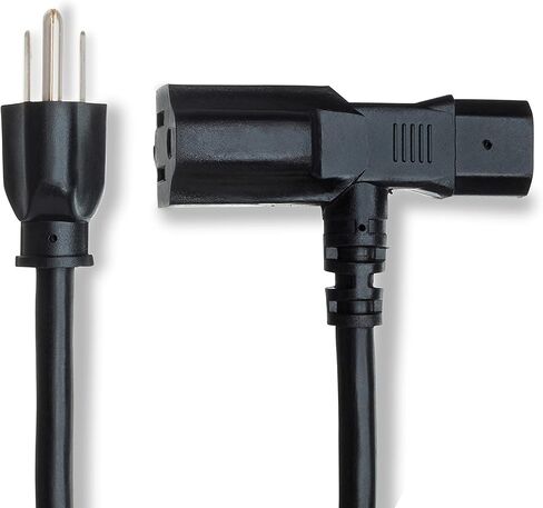 Hosa PWD-401 Piggyback IEC C13 إلى NEMA 5-15P سلك الطاقة، 1 قدم in Kuwait