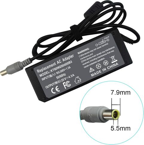 مصدر طاقة بديل Shareway 90W 65W لجهاز Lenovo Thinkpad T400 T410 T420 T430 T430u W500 Twist S230u 42T4422 42T4423 40Y7657 40Y7699 [7.9 مم × 5.5 مم] in Kuwait