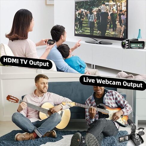 كاميرا فيديو zohulu، كاميرا فيديو بدقة 4K بدقة 56 ميجابكسل مع ميكروفون، وكاميرا رقمية فائقة الدقة مع تكبير رقمي 16X، وكاميرا تسجيل فيديو لليوتيوب مع شاشة IPS، ومسجل فيديو مع رؤية ليلية وبطاريتين in Kuwait