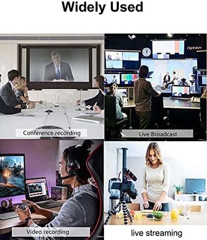 بطاقة التقاط فيديو ULBRE مع حلقة، HDMI إلى USB 2.0 عالية الوضوح 1080p 30 إطارًا في الثانية - سجل على كاميرا الفيديو DSLR أو الكمبيوتر للألعاب أو البث أو التدريس أو مؤتمر الفيديو أو البث المباشر in Kuwait