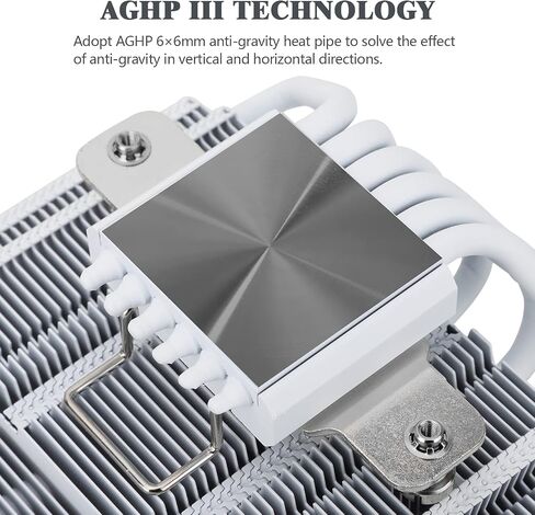 مبرد هواء وحدة المعالجة المركزية من Thermalright AXP120-X67 مع مروحة TL-12015 PWM مقاس 120 مم، 6 أنابيب حرارية، ارتفاع 67 مم، لـ AMD AM4/AM5Intel LGA 1700/1150/1151/1155/1156/1200 in Kuwait