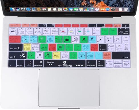 XSKN Lightroom Shortcut Keyboard Skin Cover for New MacBook Pro 13 Inch A1708 (2016 Version, No TouchBar) and MacBook 12" A1534, US and EU Layout in Saudi Arabia