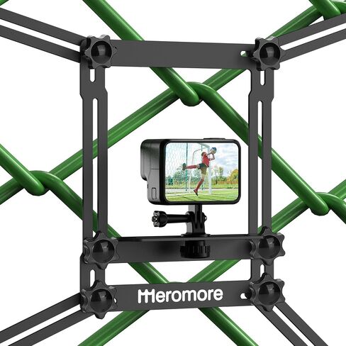 Meromore Aluminum Fence Mount for GoPro, iPhone, Phones, Digital Action Camera, Ideal Backstop Camera Clip for Recording Baseball, Softball, Football Games in Saudi Arabia