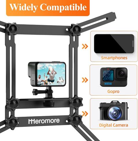 Meromore Aluminum Fence Mount for GoPro, iPhone, Phones, Digital Action Camera, Ideal Backstop Camera Clip for Recording Baseball, Softball, Football Games in Saudi Arabia