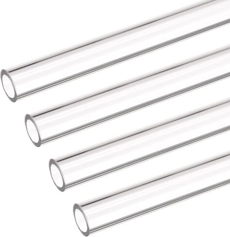 uxcell PETG Tubing Hard Tube 8mm ID, 12mm OD, 0.5m/20inch Length, Clear for PC Water-cooling System 4pcs in Saudi Arabia