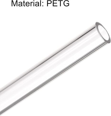 uxcell PETG Tubing Hard Tube 8mm ID, 12mm OD, 0.5m/20inch Length, Clear for PC Water-cooling System 4pcs in Saudi Arabia