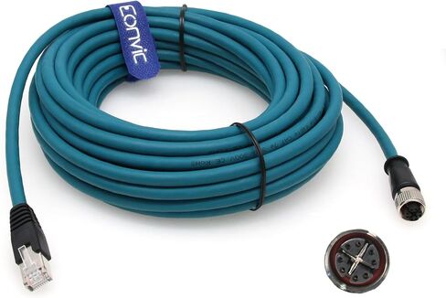 M12 X Code 8 Pin Female to RJ45 Cat-7e High Flex Ethernet Cable for Cognex Industrial Camera (15M) in Saudi Arabia