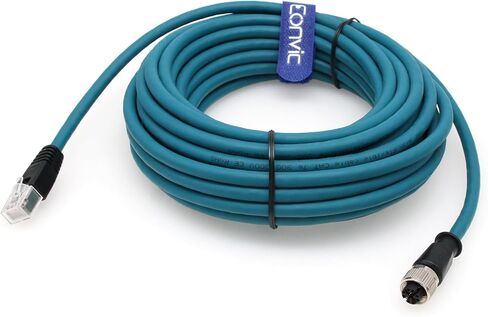 M12 X Code 8 Pin Female to RJ45 Cat-7e High Flex Ethernet Cable for Cognex Industrial Camera (15M) in Saudi Arabia
