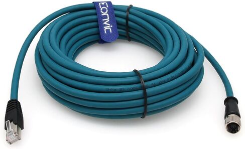 M12 X Code 8 Pin Female to RJ45 Cat-7e High Flex Ethernet Cable for Cognex Industrial Camera (15M) in Saudi Arabia