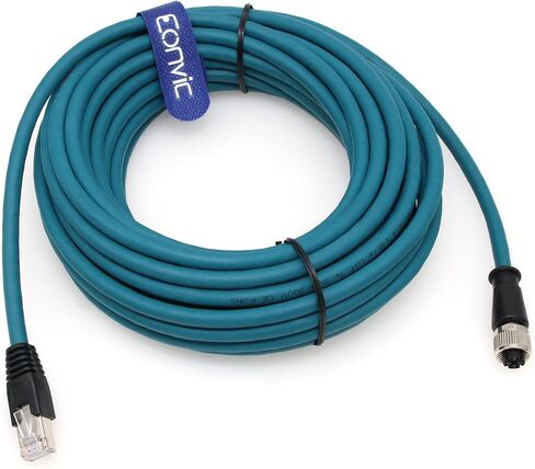 M12 X Code 8 Pin Female to RJ45 Cat-7e High Flex Ethernet Cable for Cognex Industrial Camera (15M) in Saudi Arabia