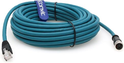 M12 X Code 8 Pin Female to RJ45 Cat-7e High Flex Ethernet Cable for Cognex Industrial Camera (15M) in Saudi Arabia