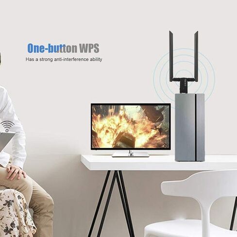 محول واي فاي USB، RTL8812AU AC USB ثنائي النطاق 5G/2.4G، محول واي فاي لاسلكي بطاقة شبكة واي فاي، محول دونجل بطاقة شبكة لاسلكية in Kuwait