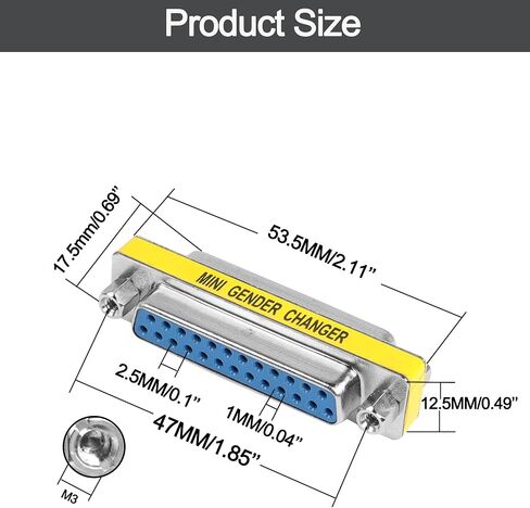 MEIRIYFA DB25 25 Pin Gender Changer D-SUB 25Pin Coupler Serial Cable in Saudi Arabia